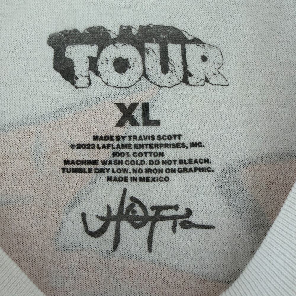 Travis Scott Shirt XL White Utopia Album Tour Skitzo Circus Maximus 2023 Tee - Picture 10 of 13